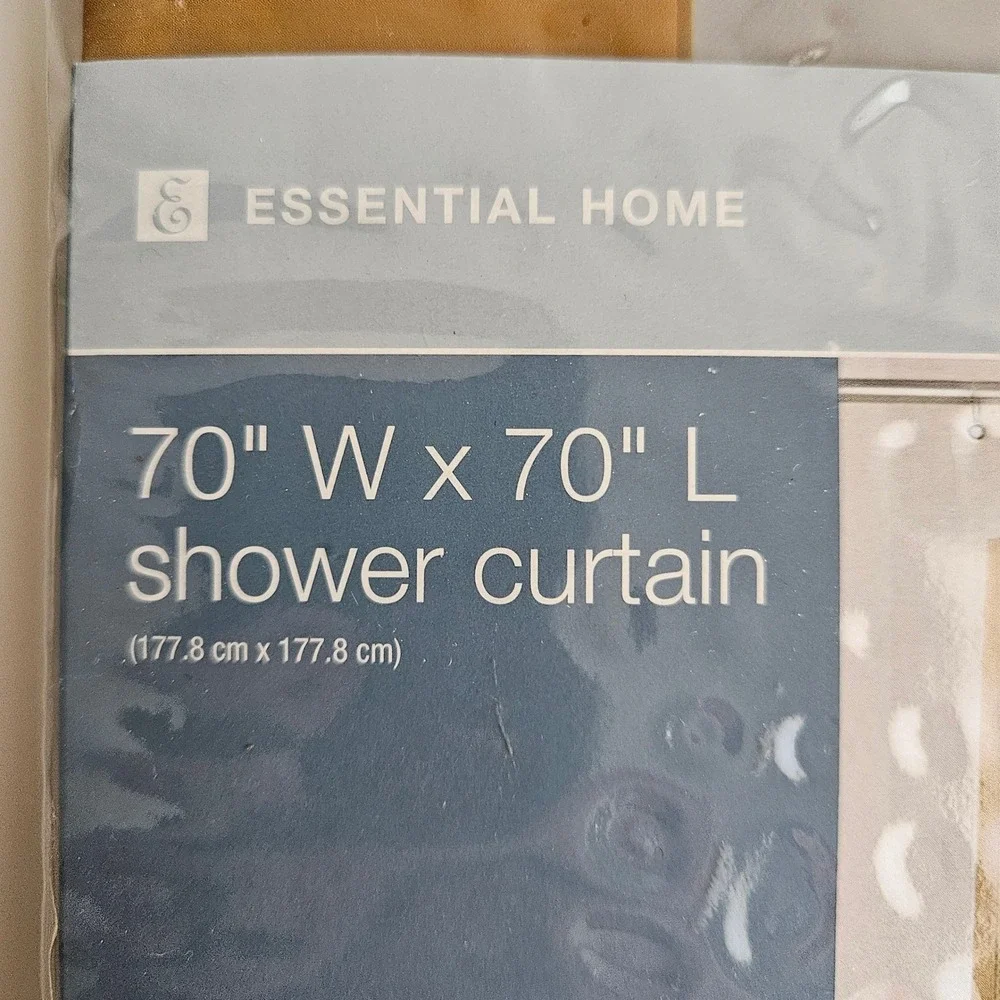 Essential Home World Map Shower Curtain 70x70 Vinyl NEW Educational Travel